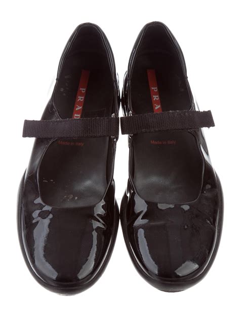 prada patent leather mary jane flats